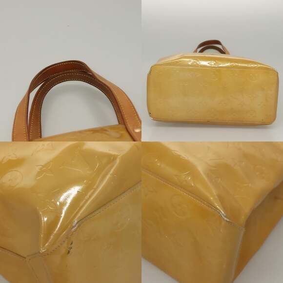 LOUIS VUITTON Monogram Vernis Reade MM Hand Bag Beige M91141 - Picture 10 of 13